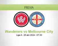Pronóstico Wanderers Melbourne City (20 abril 2024)