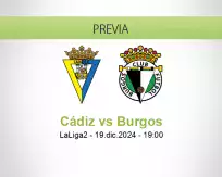 Pronóstico Cádiz Burgos (19 diciembre 2024)