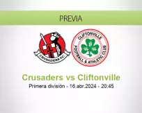 Pronóstico Crusaders Cliftonville (16 abril 2024)