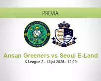 Pronóstico Ansan Greeners Seoul E-Land (13 julio 2025)