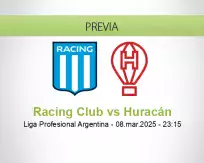 Pronóstico Racing Club Huracán (08 marzo 2025)