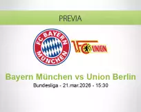 Pronóstico Bayern München Union Berlin (21 marzo 2026)