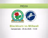 Pronóstico Blackburn Millwall (20 diciembre 2025)