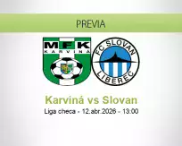 Pronóstico Karviná Slovan (12 abril 2026)