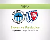 Pronóstico Slovan Pardubice (27 julio 2025)