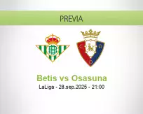 Pronóstico Betis Osasuna (28 septiembre 2025)