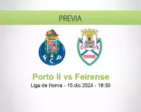 Pronóstico Porto II Feirense (15 diciembre 2024)