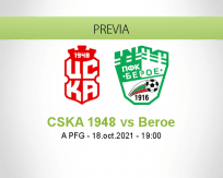 Pronóstico CSKA 1948 Beroe (18 octubre 2021)
