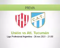 Pronóstico Unión Atl. Tucumán (29 noviembre 2021)