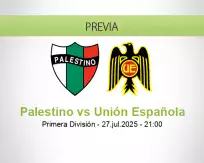 Pronóstico Palestino Unión Española (27 julio 2025)