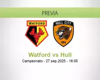 Pronóstico Watford Hull (27 septiembre 2025)