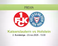 Pronóstico Kaiserslautern Holstein (23 noviembre 2025)