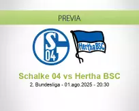 Pronóstico Schalke 04 Hertha BSC (01 agosto 2025)