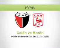 Pronóstico Colón Morón (21 septiembre 2025)