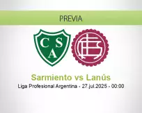 Pronóstico Sarmiento Lanús (25 julio 2025)