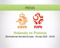Pronóstico Holanda Polonia (04 septiembre 2025)