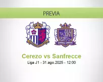 Pronóstico Cerezo Sanfrecce (31 agosto 2025)