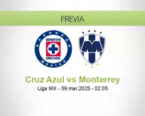 Pronóstico Cruz Azul Monterrey (08 marzo 2025)