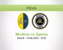 Pronóstico Modena Spezia (15 febrero 2025)