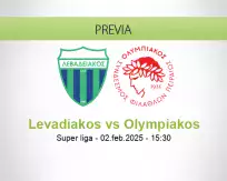 Pronóstico Levadiakos Olympiakos (02 febrero 2025)