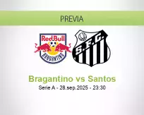 Pronóstico Bragantino Santos (28 septiembre 2025)
