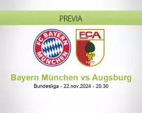 Pronóstico Bayern München Augsburg (22 noviembre 2024)