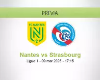 Pronóstico Nantes Strasbourg (09 marzo 2025)