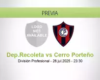 Pronóstico Dep.Recoleta Cerro Porteño (26 julio 2025)