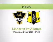 Pronóstico Llaneros Alianza (27 abril 2026)