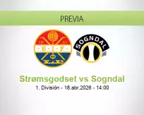 Pronóstico Strømsgodset Sogndal (18 abril 2026)