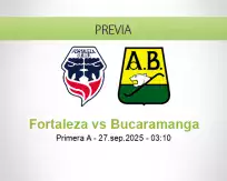 Pronóstico Fortaleza Bucaramanga (26 septiembre 2025)