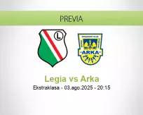 Pronóstico Legia Arka (03 agosto 2025)