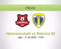 Pronóstico Hermannstadt Petrolul 52 (21 diciembre 2025)