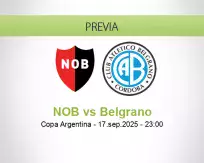 Pronóstico NOB Belgrano (17 septiembre 2025)