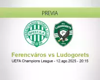 Pronóstico Ferencváros Ludogorets (12 agosto 2025)