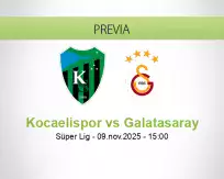 Pronóstico Kocaelispor Galatasaray (09 noviembre 2025)
