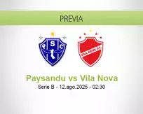 Pronóstico Paysandu Vila Nova (12 agosto 2025)