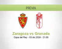 Pronóstico Zaragoza Granada (03 diciembre 2024)