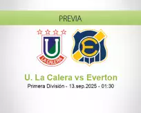 Pronóstico U. La Calera Everton (12 setiembre 2025)