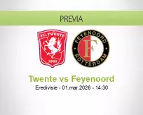 Pronóstico Twente Feyenoord (01 marzo 2026)