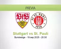 Pronóstico Stuttgart St. Pauli (19 septiembre 2025)