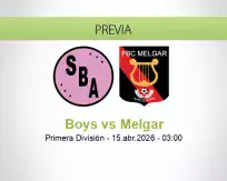 Pronóstico Boys Melgar (14 abril 2026)