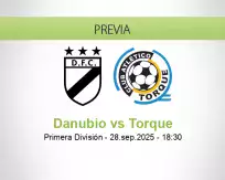 Pronóstico Danubio Torque (28 septiembre 2025)