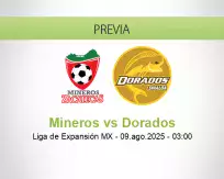 Pronóstico Mineros Dorados (08 agosto 2025)