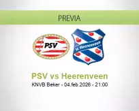 Pronóstico PSV Heerenveen (04 febrero 2026)