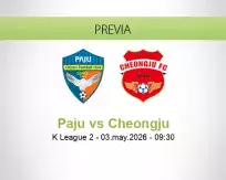 Pronóstico Paju Cheongju (03 mayo 2026)