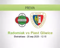Pronóstico Radomiak Piast Gliwice (20 septiembre 2025)