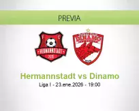 Pronóstico Hermannstadt Dinamo (23 enero 2026)