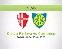 Pronóstico Calcio Padova Carrarese (10 febrero 2026)