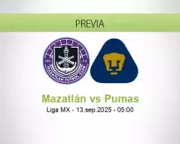 Pronóstico Mazatlán Pumas (13 septiembre 2025)